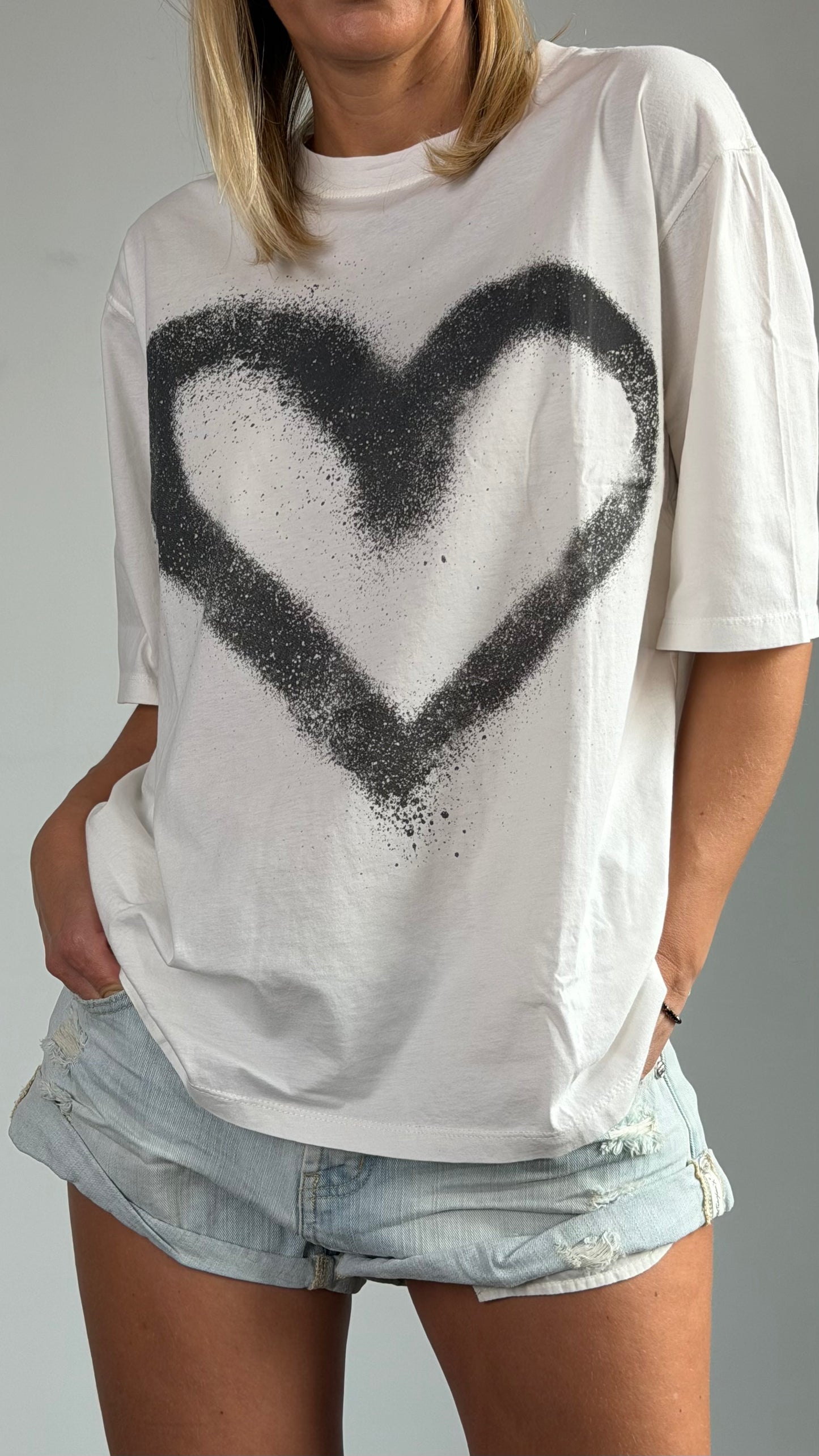 ONETEASPOON Heart White Kobe - tee