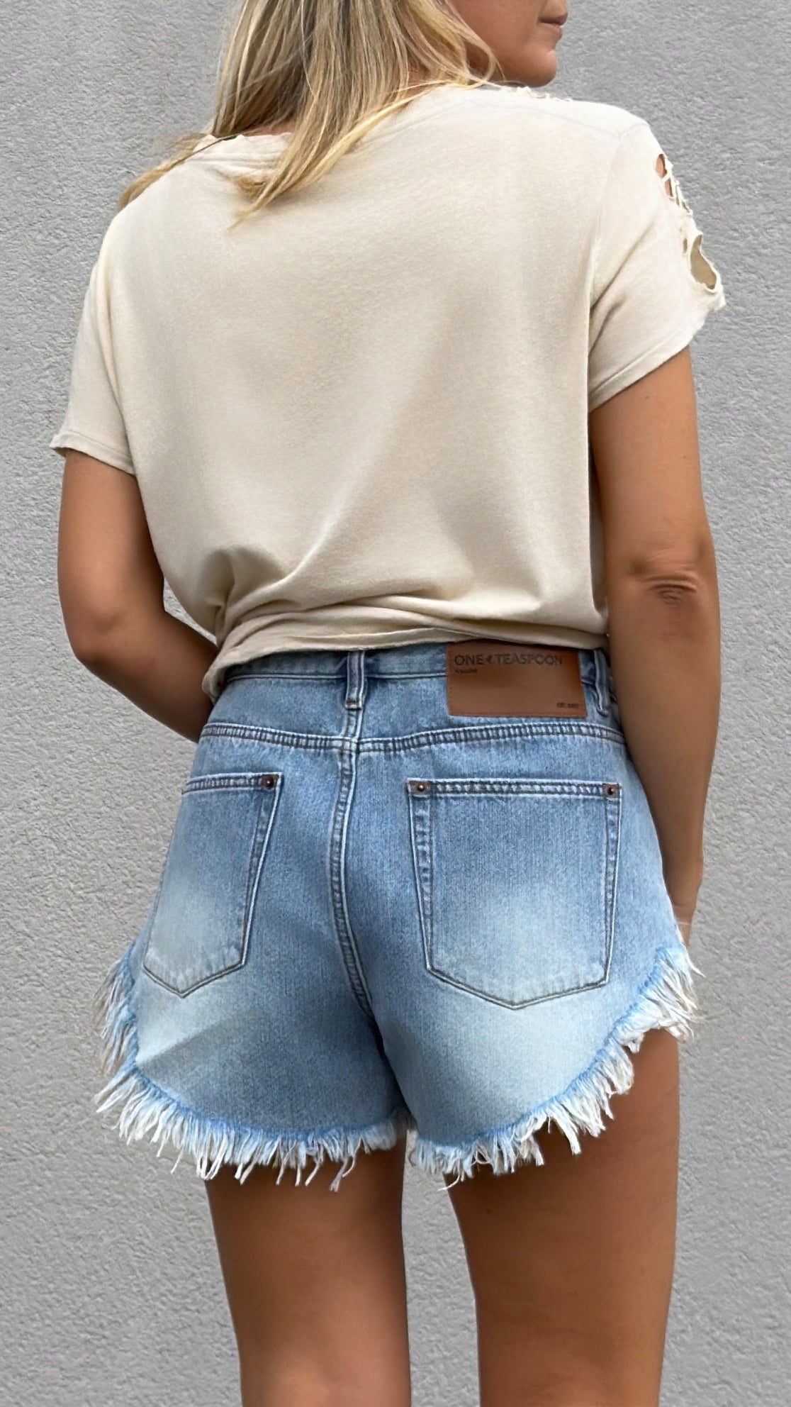 ONETEASPOON Blue Tobacco Rollers - denim shorts
