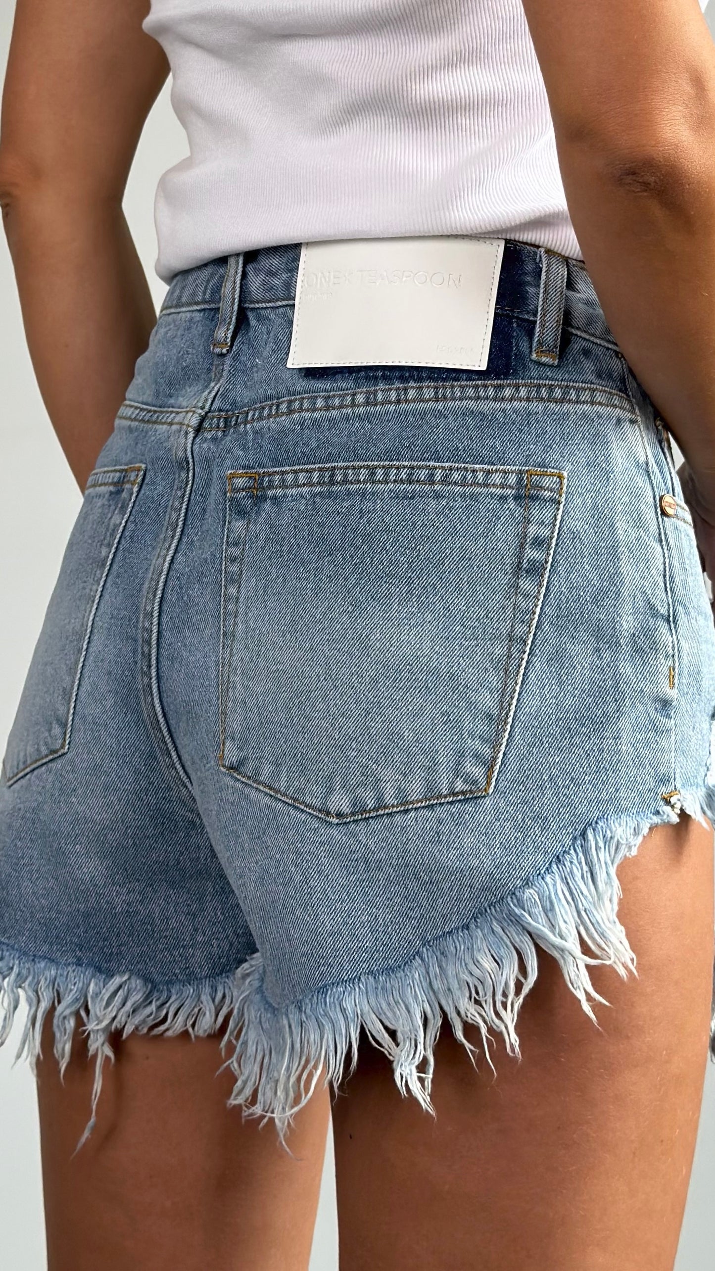 ONETEASPOON Bolt Blue Outlaws - denim shorts