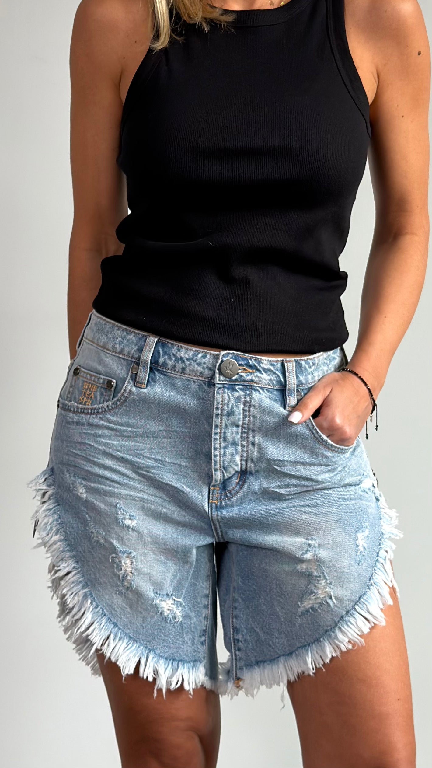 ONETEASPOON Riviera Blue Frankies - denim shorts