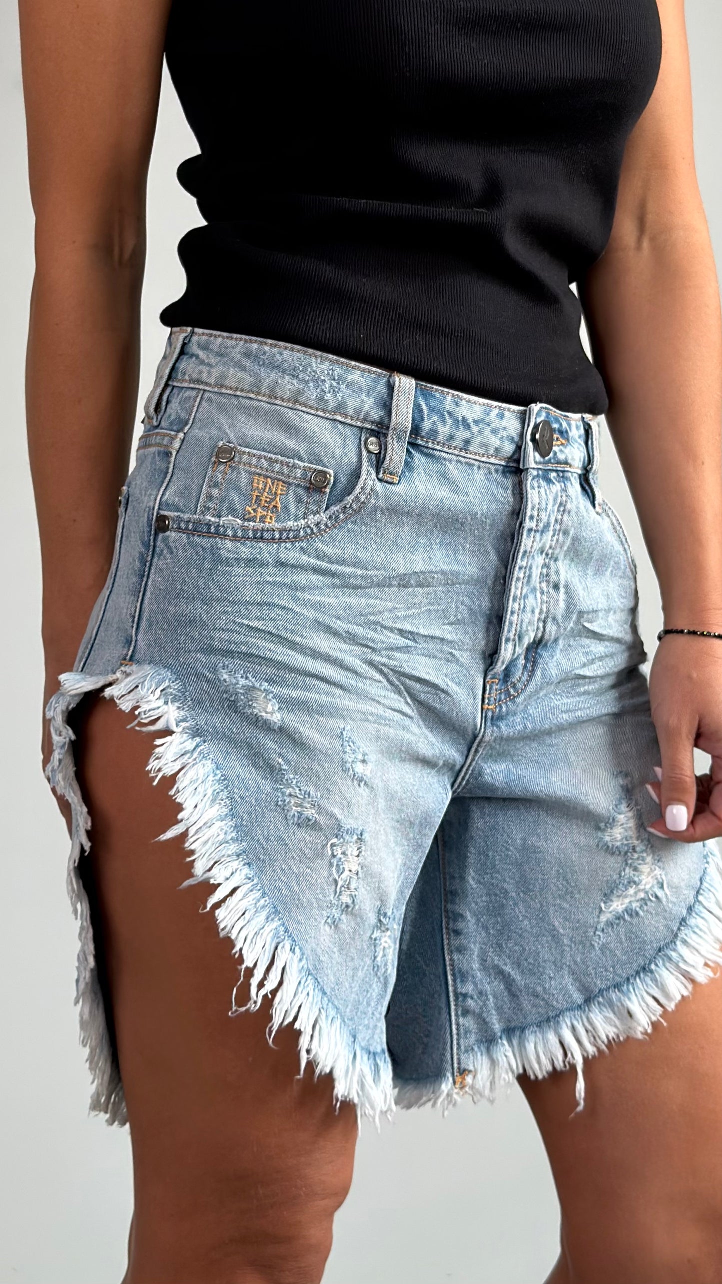 ONETEASPOON Riviera Blue Frankies - denim shorts