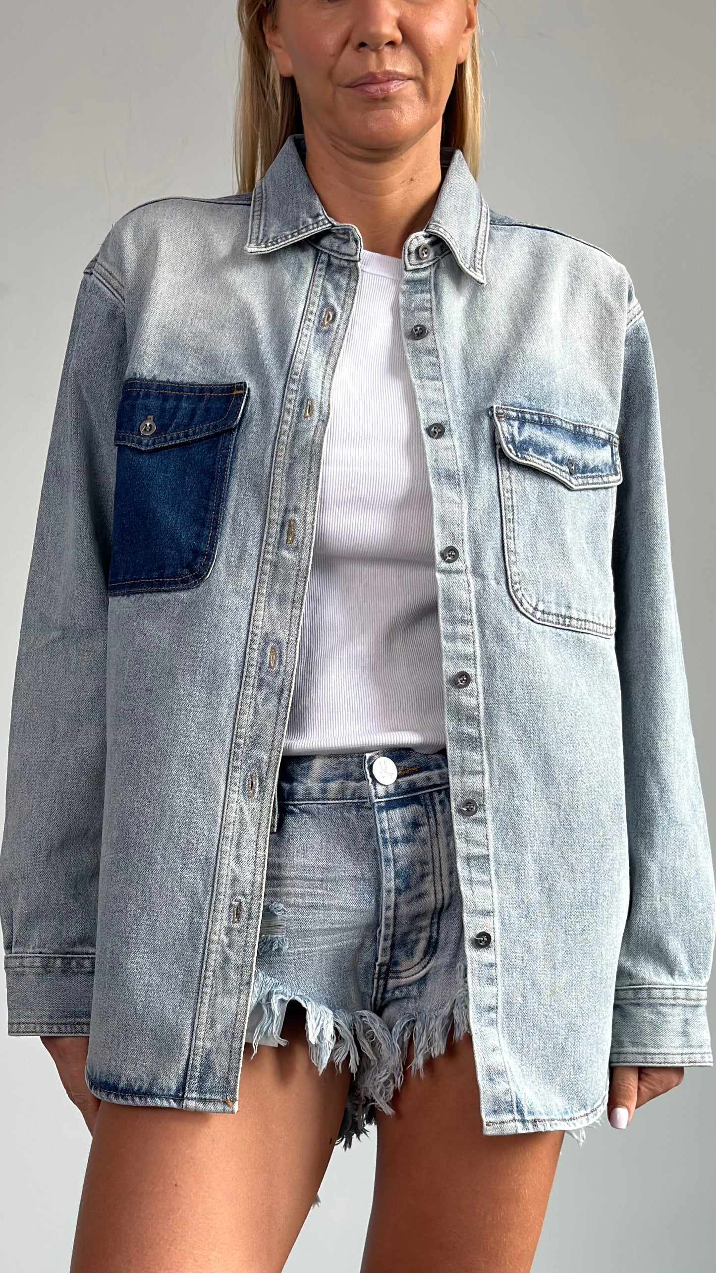 ONETEASPOON Saint Tropez Hendrixe - denim shacket