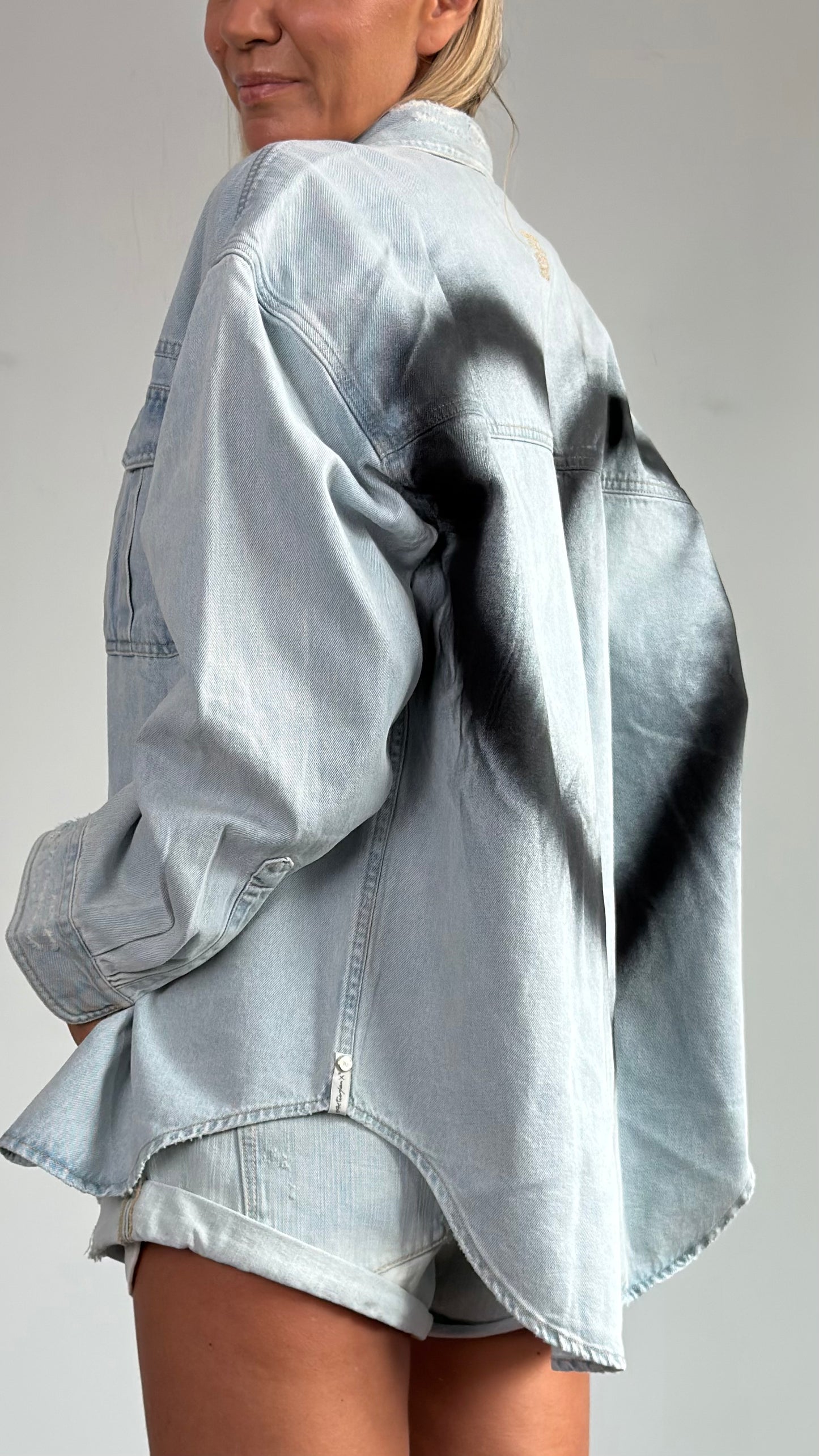 ONETEASPOON Daydream Heart oversized - denim shirt