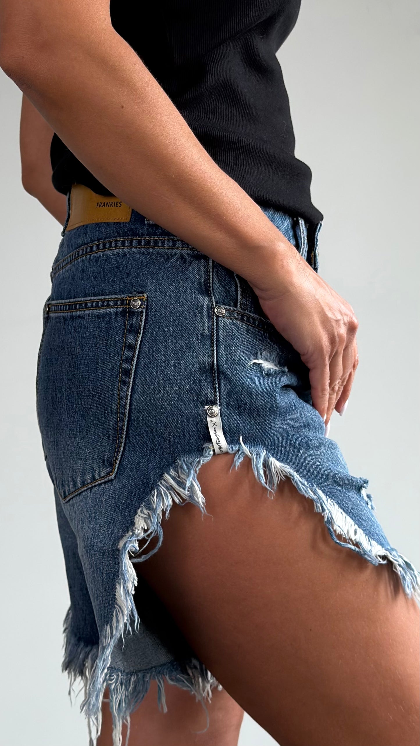 ONETEASPOON Blue Love Frankies - denim shorts