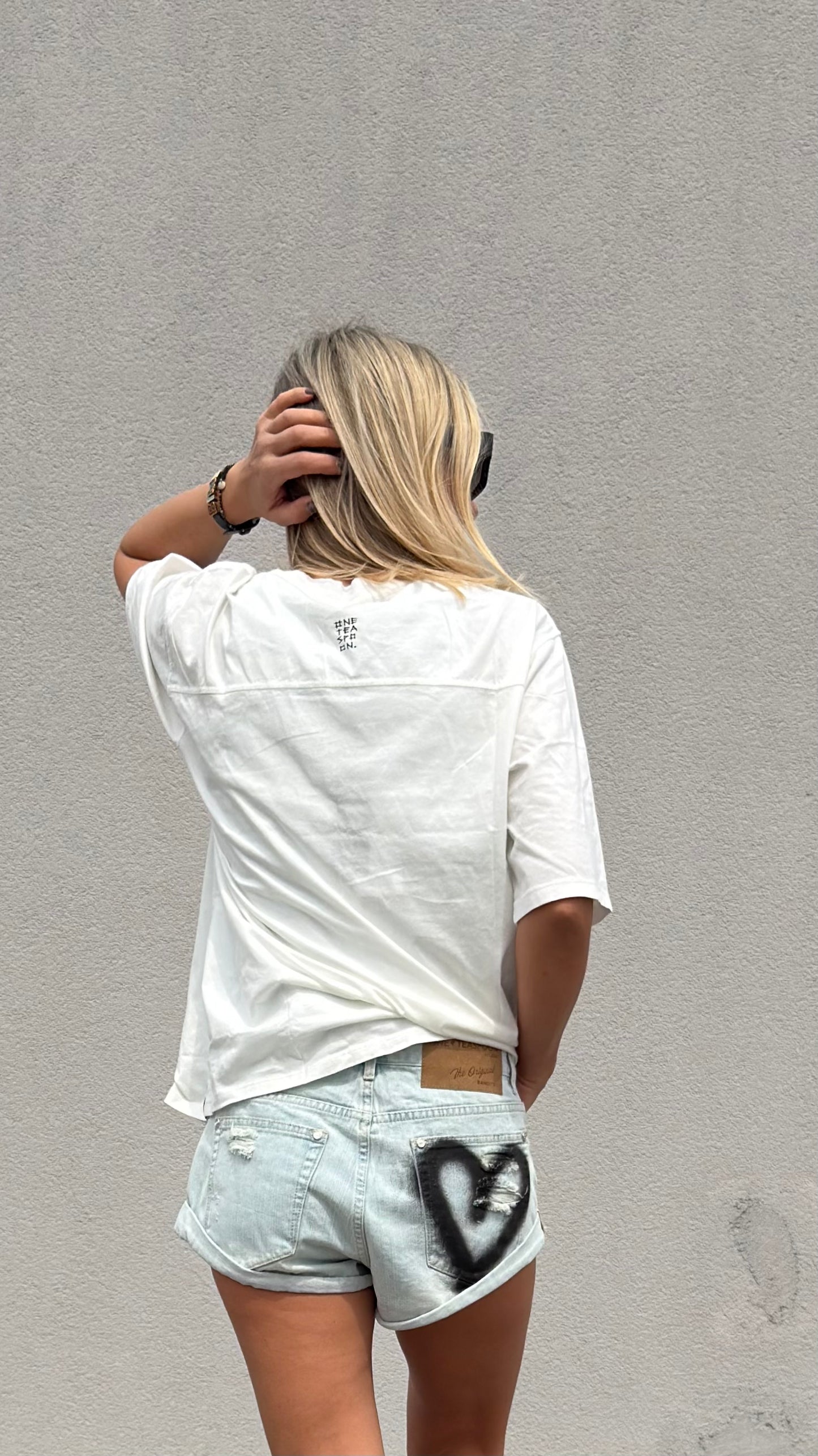 ONETEASPOON Heart White Kobe - tee