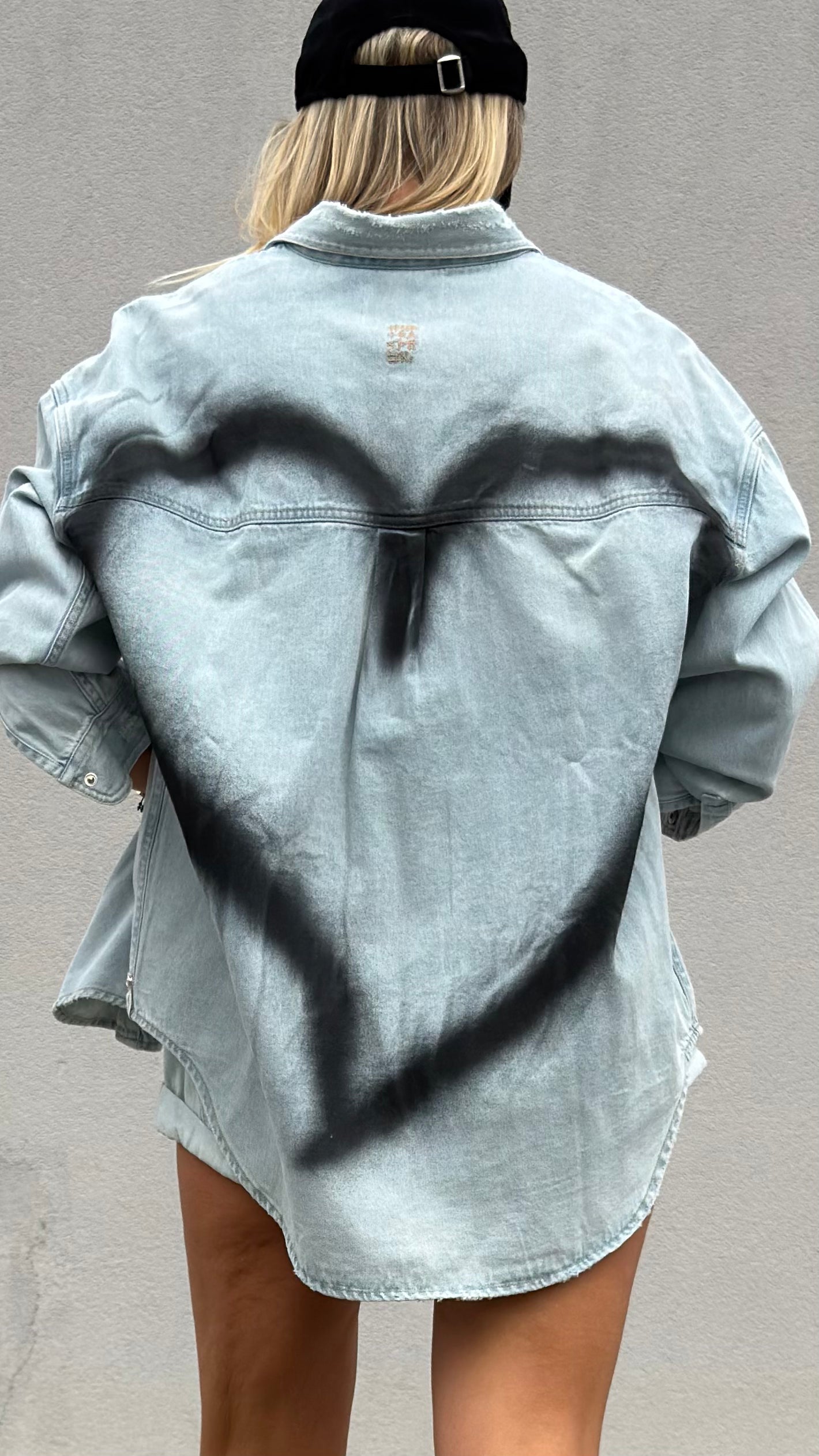 ONETEASPOON Daydream Heart oversized - denim shirt