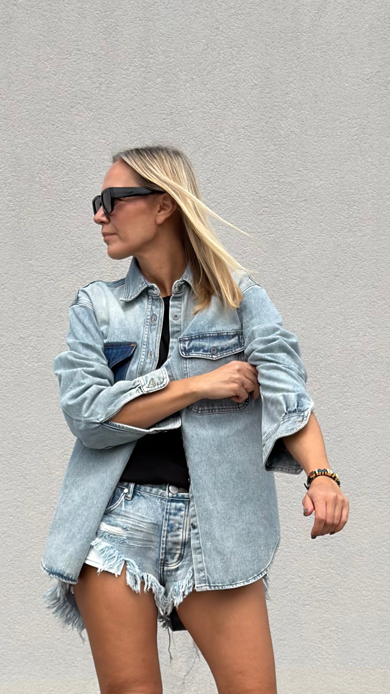 ONETEASPOON Saint Tropez Hendrixe - denim shacket