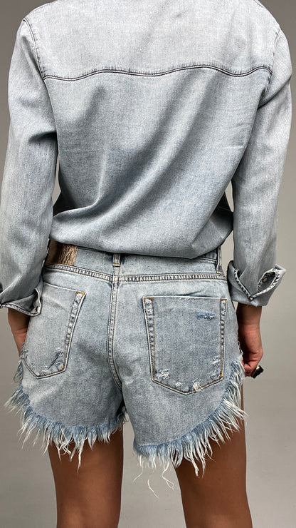 ONETEASPOON ROLLERS denim shorts