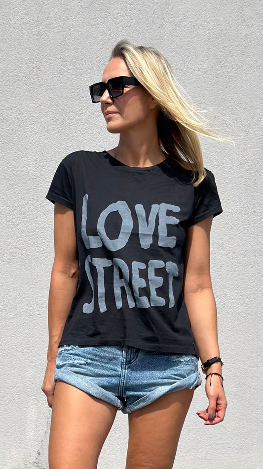 ONETEASPOON Love Street Black - classic tee