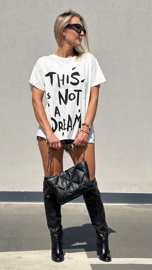 ONETEASPOON This Is Not a Dream White Boyfriend - tee