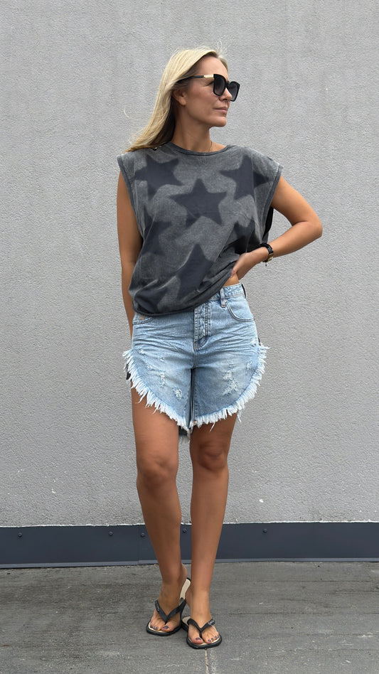 ONETEASPOON Riviera Blue Frankies - denim shorts