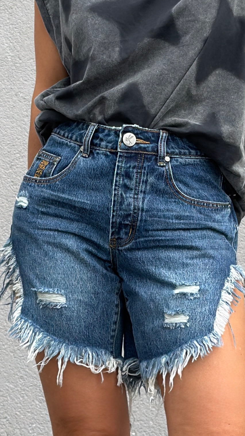 ONETEASPOON Blue Love Frankies - denim shorts