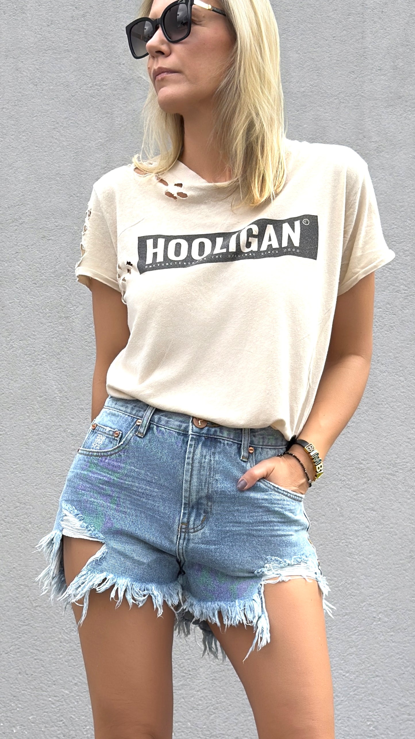ONETEASPOON Bolt Blue Outlaws - denim shorts