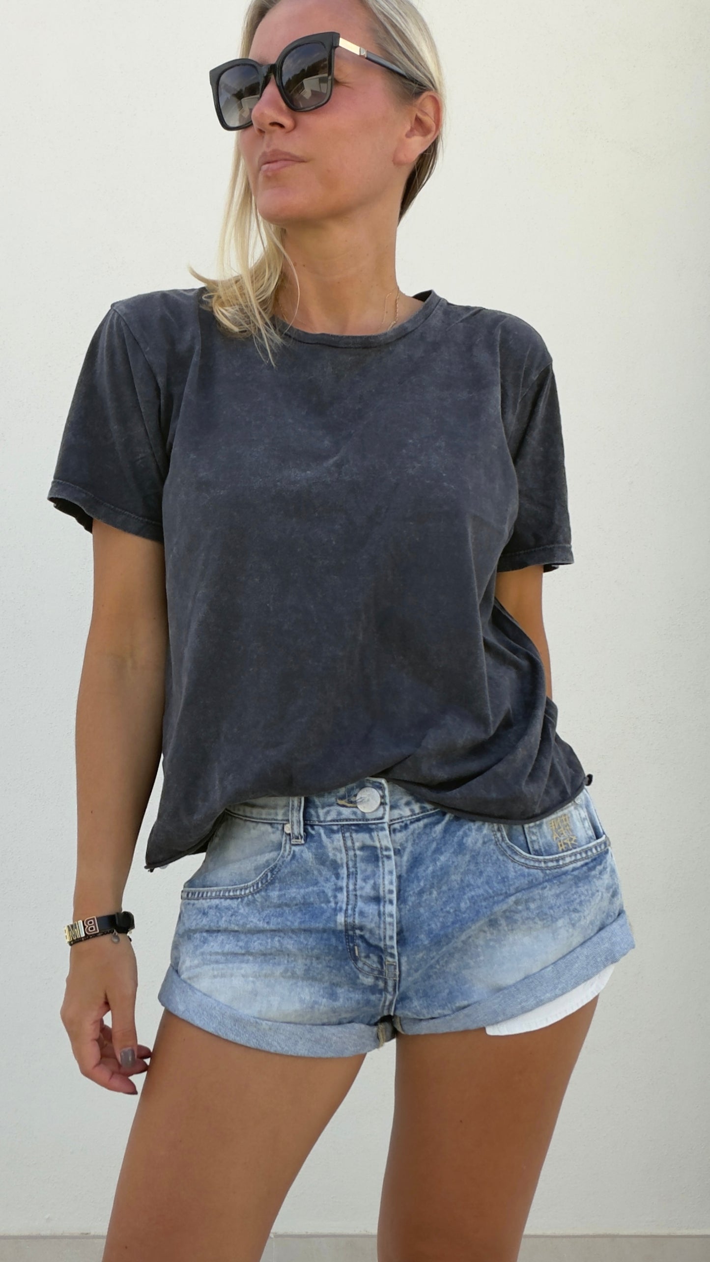 ONETEASPOON Sunset Blue Bandits - denim shorts