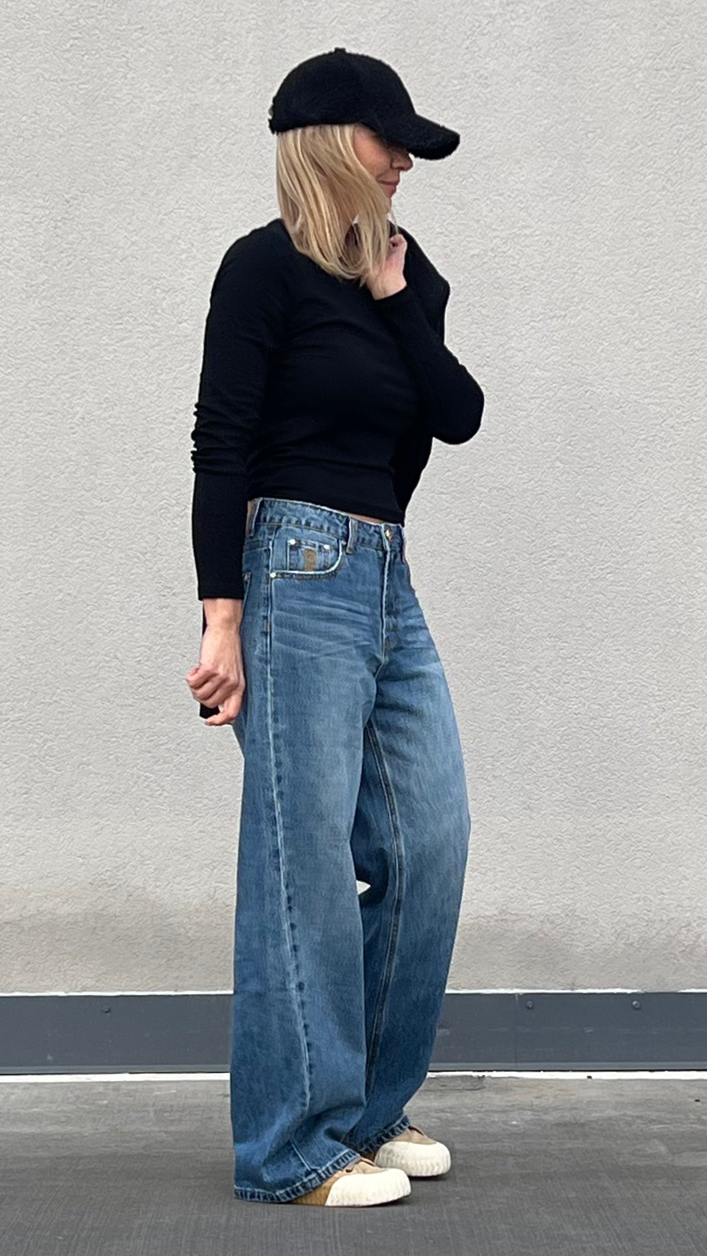 ONETEASPOON - Baxters Mid Waist Wide Leg Denim Jeans