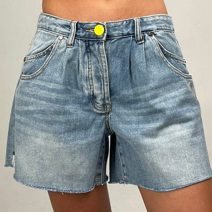 ONETEASPOON  Spodenki  jeansowe Shaker Short z neonowym guzikiem