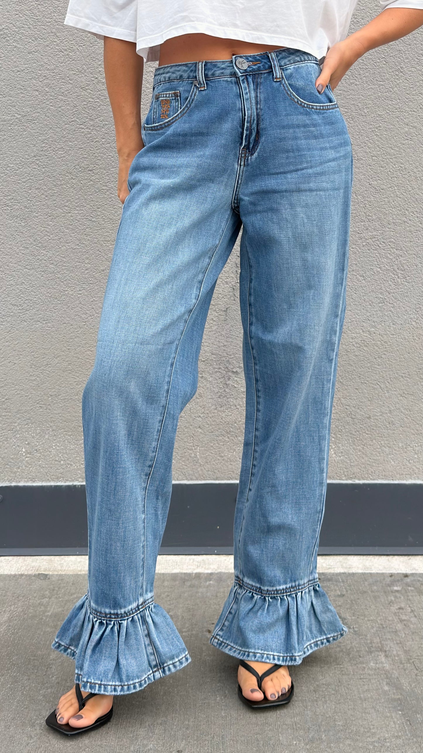 ONETEASPOON - Big Loves Friled denim jeans