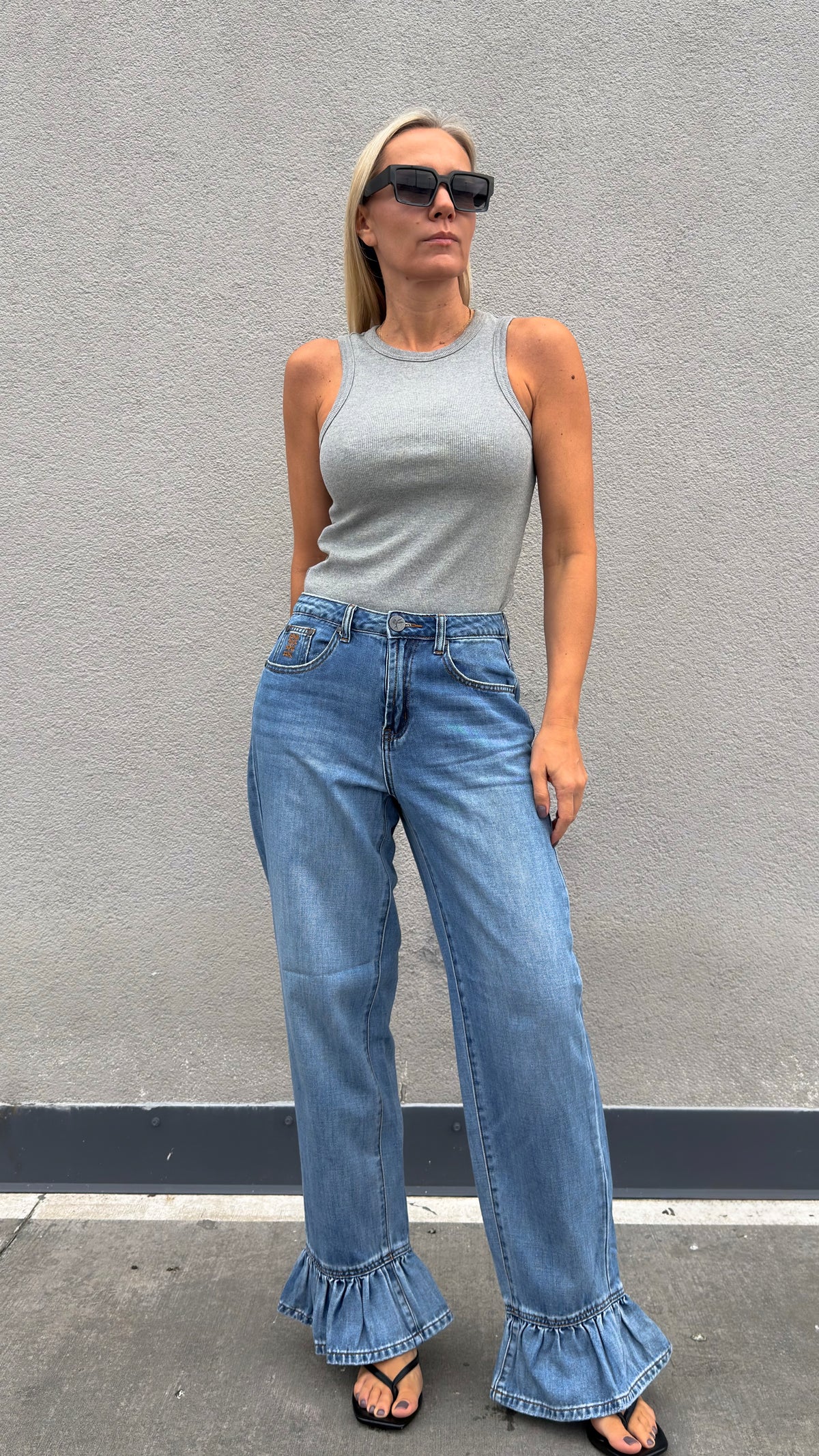 ONETEASPOON - Big Loves Friled denim jeans
