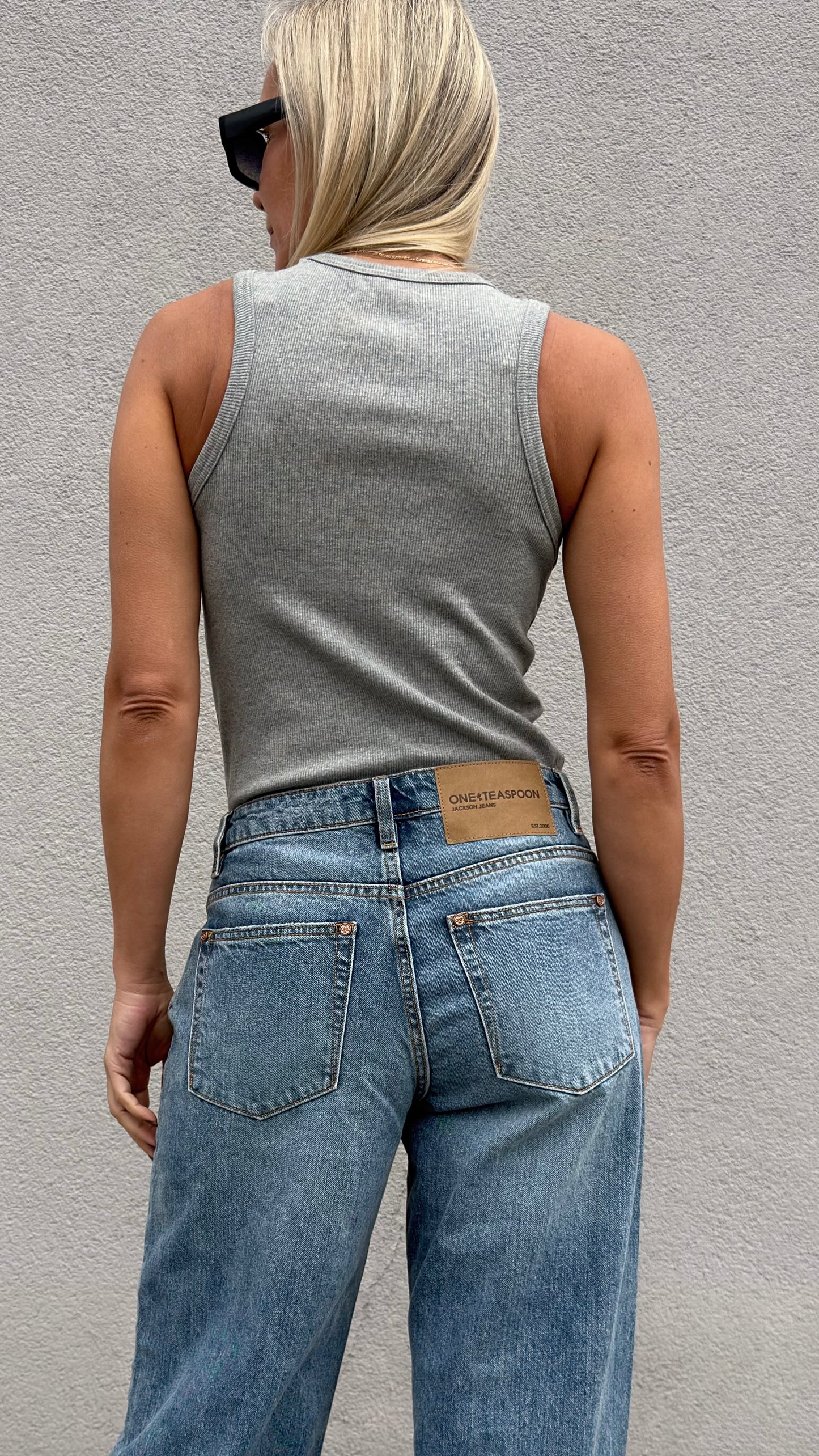 ONETEASPOON Hoodlum Blue Jackson - wild leg denim jeans