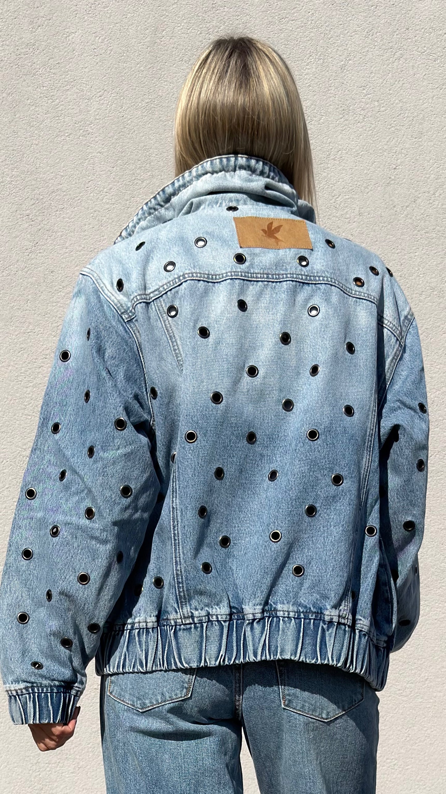 Punk Paradise Denim Bomber Jacket - Salty Dog