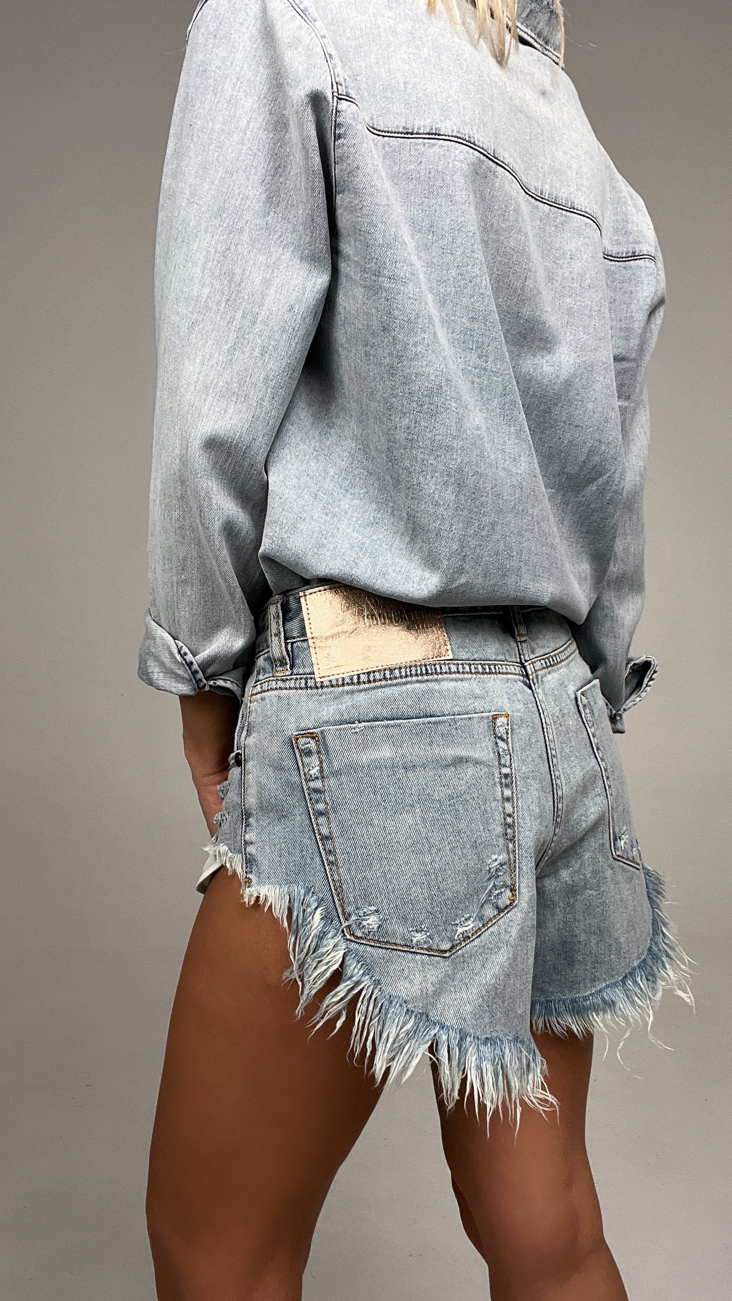 ONETEASPOON ROLLERS denim shorts